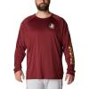 imageColumbia Mens Big and Tall PFG Terminal Tackle Long Sleeve TeeFsu  Cabernet  Sierra Tan