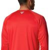 imageColumbia Mens Big and Tall PFG Terminal Tackle Long Sleeve TeeNeb  Bright Red  White