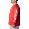 imageColumbia Mens Big and Tall PFG Terminal Tackle Long Sleeve TeeRed HibiscusWhite Logo