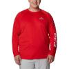 imageColumbia Mens Big and Tall PFG Terminal Tackle Long Sleeve TeeUga  Bright Red  White