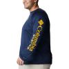 imageColumbia Mens Big and Tall PFG Terminal Tackle Long Sleeve TeeWv  Collegiate Navy  Mlb Gold