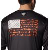 imageColumbia Mens PHG Terminal Shot Game Flag Long SleeveBlack  Blaze Cast N Blast