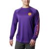 imageColumbia Mens Big and Tall PFG Terminal Tackle Long Sleeve TeeCle  Vivid Purple  Spark Orange