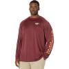 imageColumbia Mens Big and Tall PFG Terminal Tackle Long Sleeve TeeVt  Deep Maroon  Tangy Orange