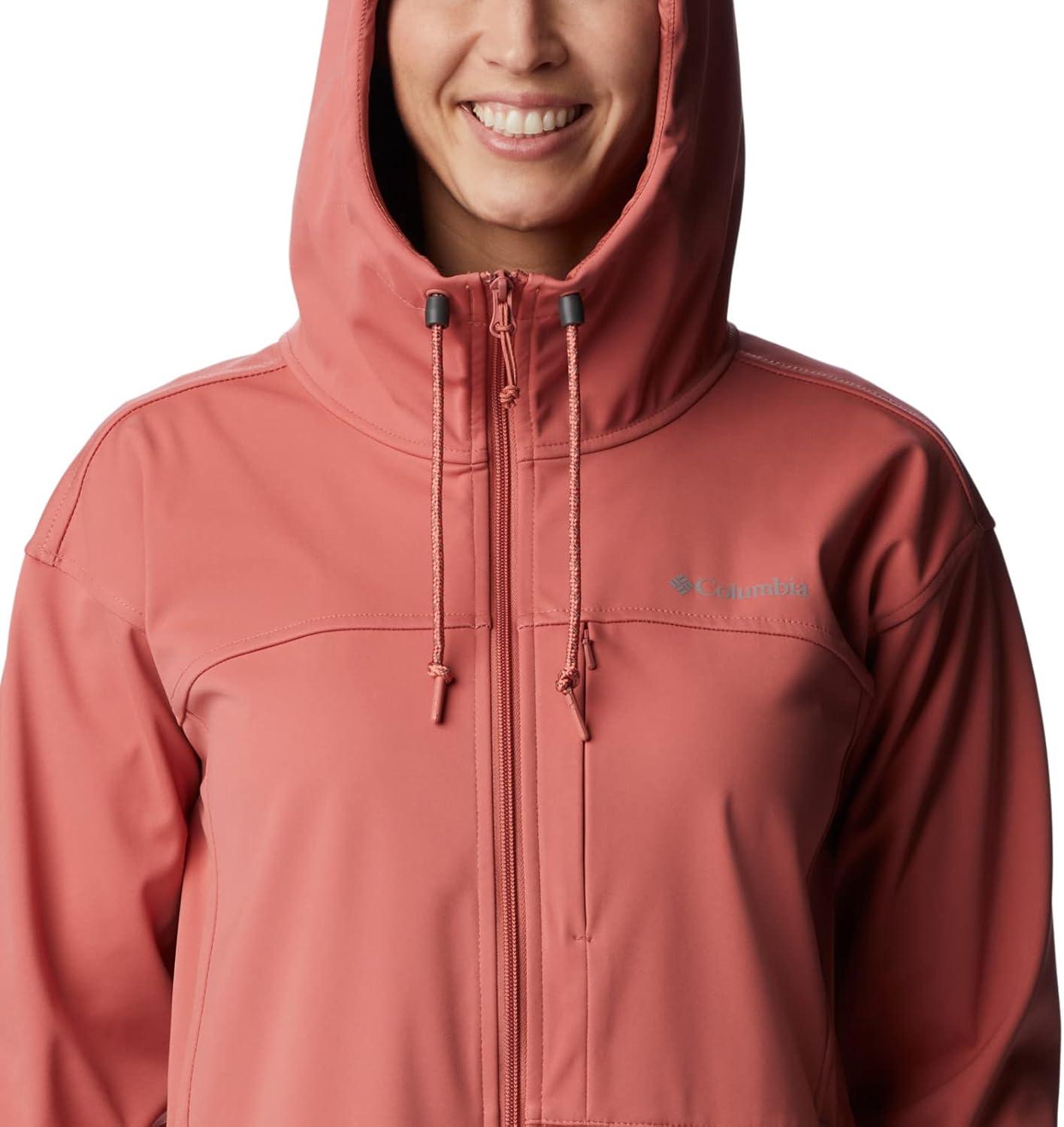 imageColumbia Womens Plus Size Flora Park Softshell JacketDark Coral