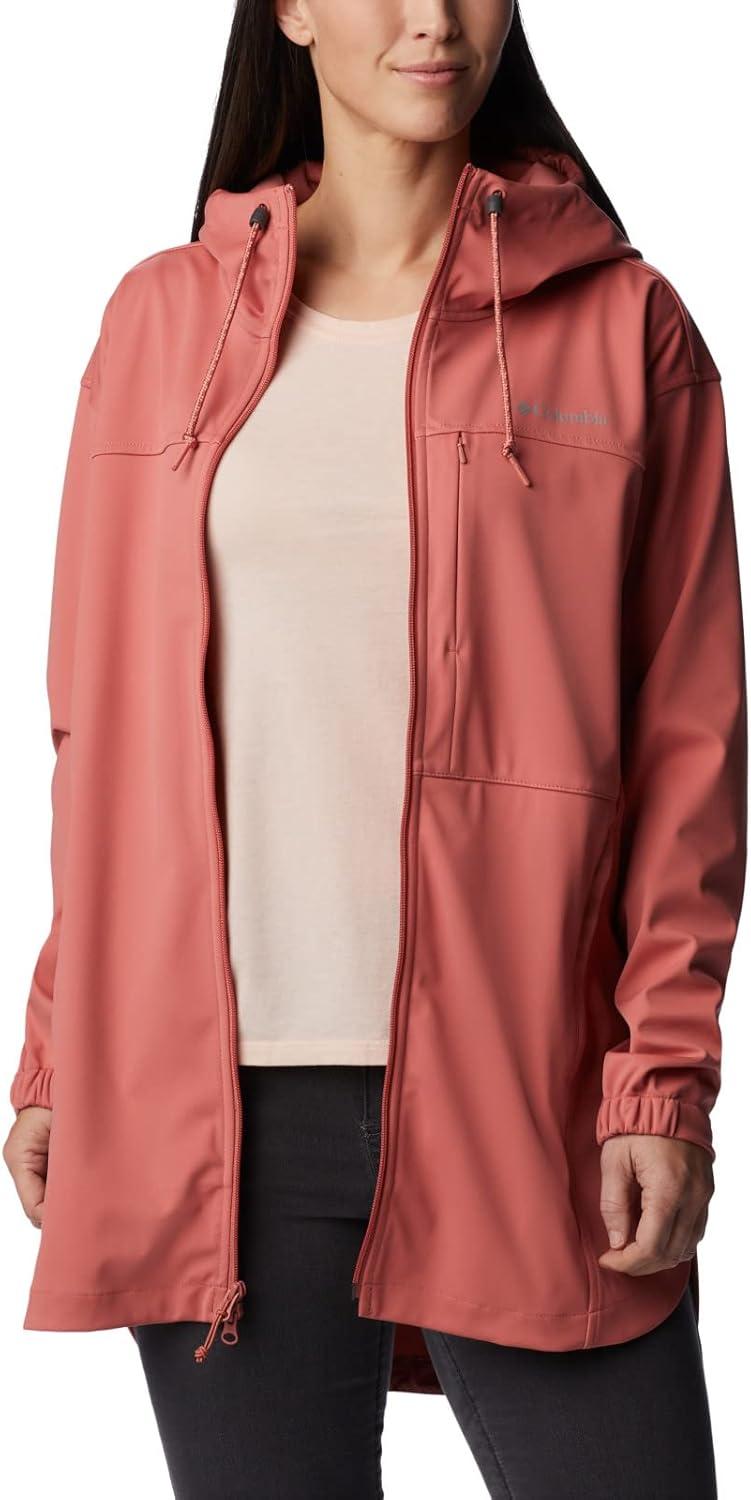 imageColumbia Womens Plus Size Flora Park Softshell JacketDark Coral