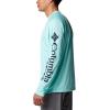 imageColumbia Mens Terminal Tackle PFG Triangle Long Sleeve ShirtGulf Stream HeatherCollegiate Navy Log