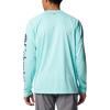 imageColumbia Mens Terminal Tackle PFG Triangle Long Sleeve ShirtGulf Stream HeatherCollegiate Navy Log