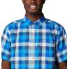 imageColumbia Mens Super Slack Tide Camp ShirtBlue Macaw Multi Gingham