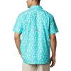 imageColumbia Mens Super Slack Tide Camp ShirtBright Aqua Marlin Palms Print