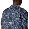 imageColumbia Mens Super Slack Tide Camp ShirtCollegiate Navy Small Mighty Marlins Print