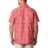 imageColumbia Mens Super Slack Tide Camp ShirtRed Spark Marlin Palms Print