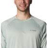 imageColumbia Mens Terminal Tackle PFG Triangle Long Sleeve ShirtCool Green HeatherCypress Logo