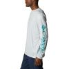 imageColumbia Mens Terminal Tackle PFG Triangle Long Sleeve ShirtCool GreyElectric Turquoise Realtree Horizon