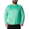 imageColumbia Mens Terminal Tackle PFG Triangle Long Sleeve ShirtLight JadeMetal Logo