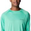 imageColumbia Mens Terminal Tackle PFG Triangle Long Sleeve ShirtLight JadeMetal Logo