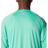 imageColumbia Mens Terminal Tackle PFG Triangle Long Sleeve ShirtLight JadeMetal Logo