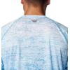 imageColumbia Mens Terminal Tackle PFG Triangle Long Sleeve ShirtOcean BlueDigiscale Fade