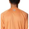 imageColumbia Mens Terminal Tackle PFG Triangle Long Sleeve ShirtOrange Reef HeatherTranquil Teal Logo