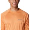 imageColumbia Mens Terminal Tackle PFG Triangle Long Sleeve ShirtOrange Reef HeatherTranquil Teal Logo
