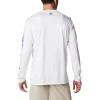 imageColumbia Mens Terminal Tackle PFG Triangle Long Sleeve ShirtWhiteBlue Macaw Realtree Horizon
