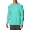 Bright Aqua Heather/Coll Navy Logo