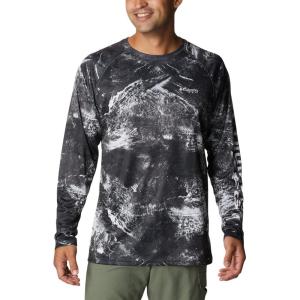imageColumbia Mens Terminal Tackle PFG Triangle Long Sleeve ShirtBlack Realtree Horizon