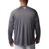 imageColumbia Mens PFG Terminal Tackle Long Sleeve ShirtCity GreyBlack Logo