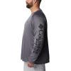 imageColumbia Mens PFG Terminal Tackle Long Sleeve ShirtCity GreyBlack Logo
