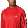imageColumbia Mens PFG Terminal Tackle Long Sleeve ShirtRed SparkWhite Logo