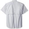 imageColumbia Mens PFG Super Bahama Short Sleeve Shirt Breathable UV ProtectionBlue Heron Check