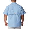 imageColumbia Mens PFG Super Bahama Short Sleeve Shirt Breathable UV ProtectionBlue Macaw Micro Check