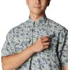imageColumbia Mens PFG Super Bahama Short Sleeve Shirt Breathable UV ProtectionSafari Dorado Isle Print