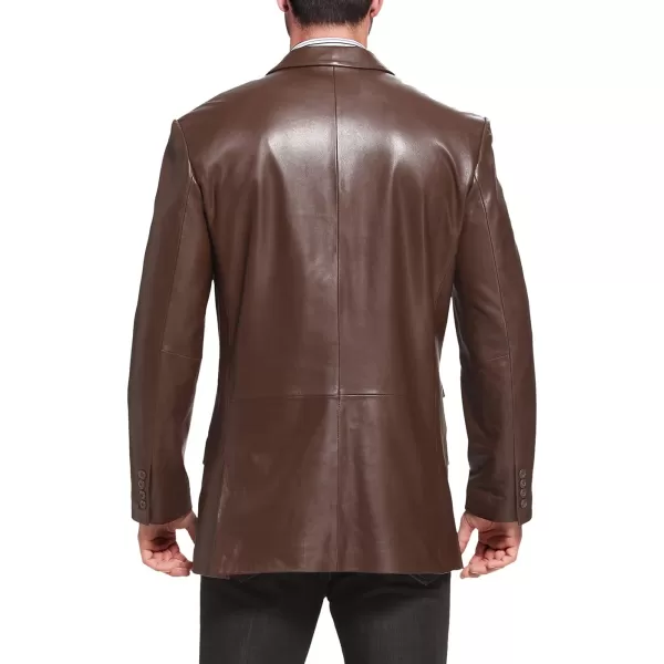 BGSD Men 2Button Lambskin Leather Blazer Sport Coat Jacket Regular Big amp Tall and ShortEspresso