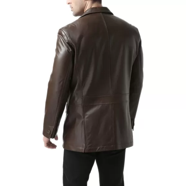 BGSD Men 2Button New Zealand Lambskin Leather Blazer Sport Coat Jacket Regular Big amp Tall and ShortEspresso