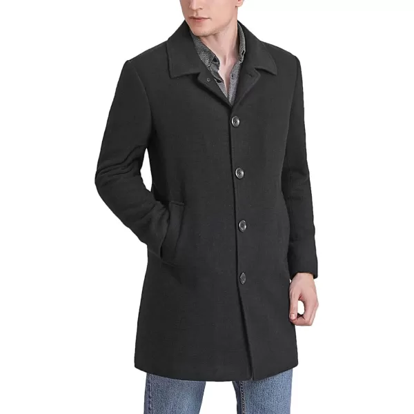 BGSD Men Baker Wool Blend Walker Coat  Regular and Big amp TallBlack