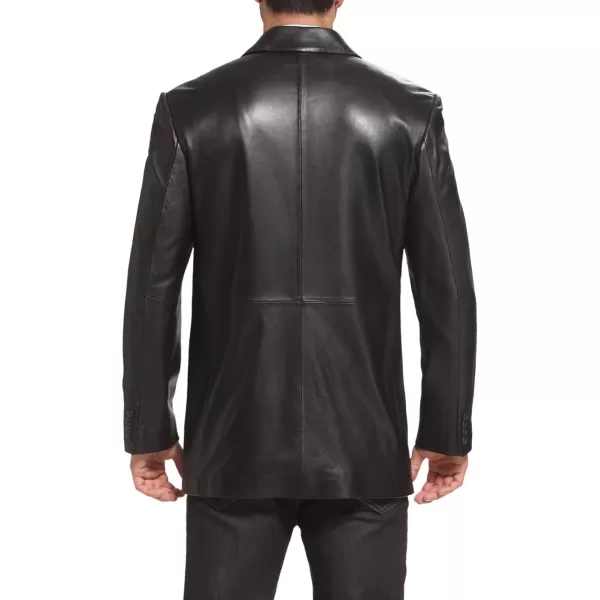 BGSD Men Ben 2Button Leather Blazer Lambskin Sport Coat Jacket Regular Big amp Tall and ShortBlack