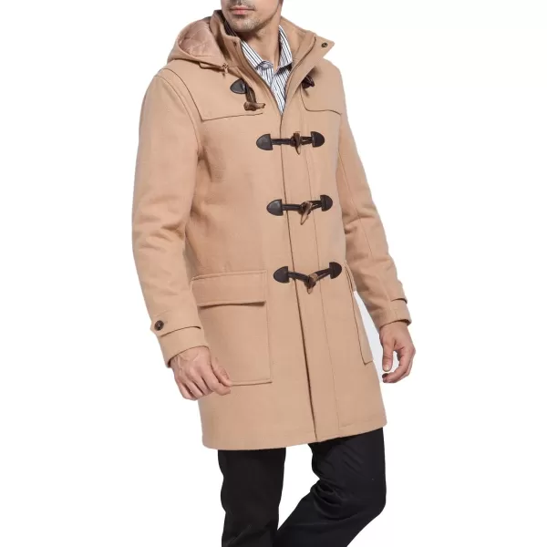 BGSD Men Benjamin Wool Blend Classic Duffle Coat  Regular and Big amp TallCamel