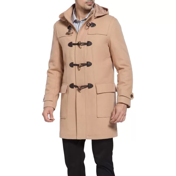 BGSD Men Benjamin Wool Blend Classic Duffle Coat  Regular and Big amp TallCamel