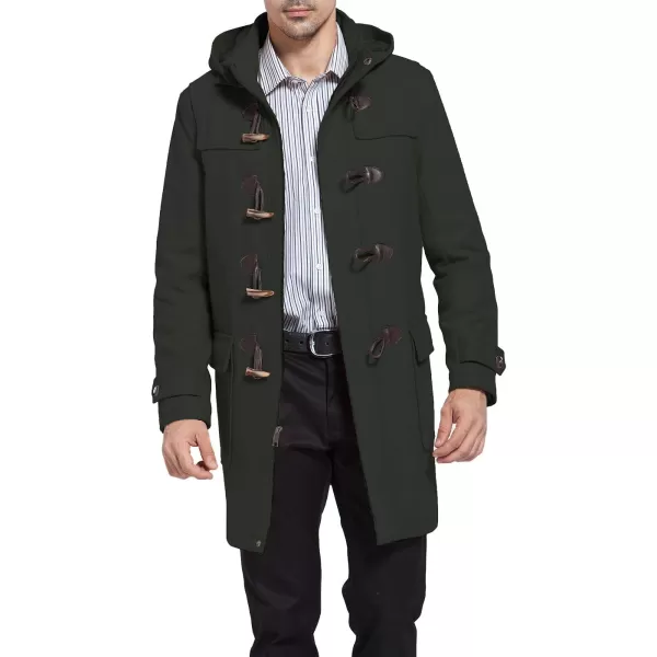 BGSD Men Benjamin Wool Blend Classic Duffle Coat  Regular and Big amp TallLoden