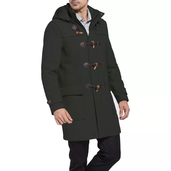 BGSD Men Benjamin Wool Blend Classic Duffle Coat  Regular and Big amp TallLoden