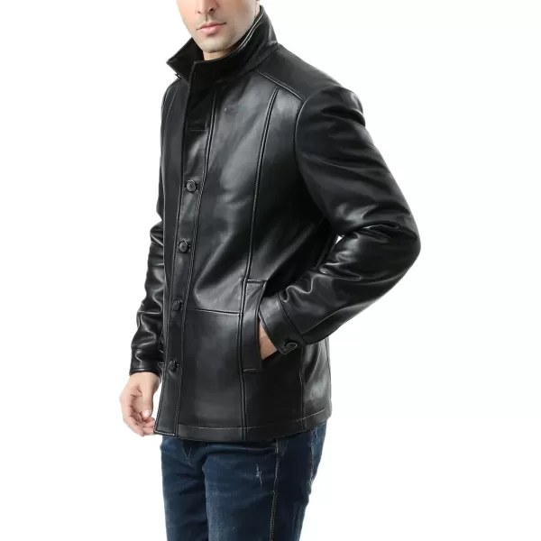 BGSD Men Brady New Zealand Lambskin Leather City JacketBlack