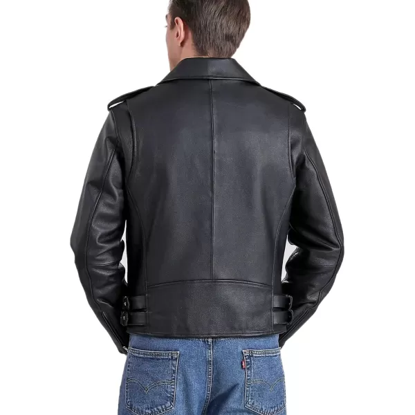 BGSD Men City Leather Motorcycle Jacket Regular and Big amp TallBlack