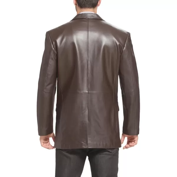 BGSD Men Classic 2Button New Zealand Lambskin Leather Blazer Sport Coat Jacket Regular Big amp Tall and ShortEspresso