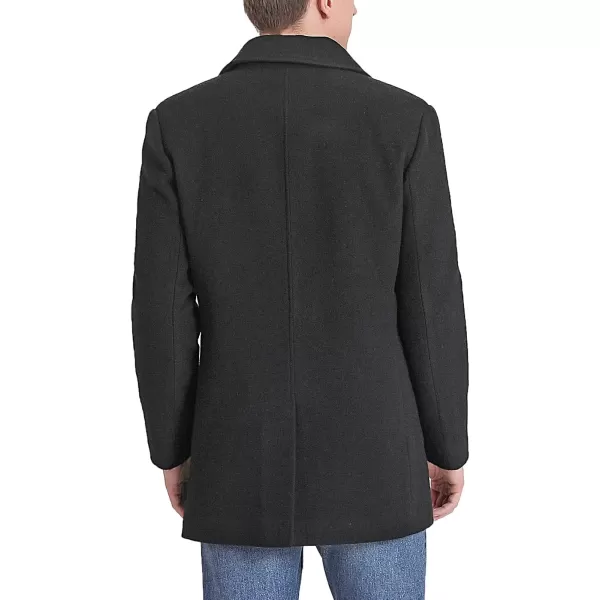 BGSD Men Cole Wool Blend Car Coat  Regular and Big amp TallBlack