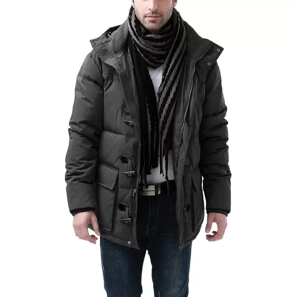 BGSD Men Connor Hooded Waterproof Toggle Down Parka Winter CoatBlack