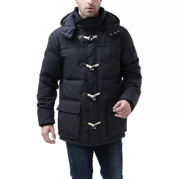 BGSD Men Connor Hooded Waterproof Toggle Down Parka Winter CoatNavy