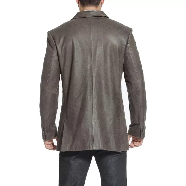 BGSD Men Eric 2Button Distressed Leather Blazer Cowhide Sport Coat JacketDistressed Brown