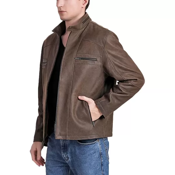 BGSD Men Ethan Distressed Brown Leather Motorcycle JacketDistressed Brown