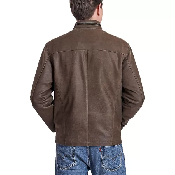 BGSD Men Ethan Distressed Brown Leather Motorcycle JacketDistressed Brown